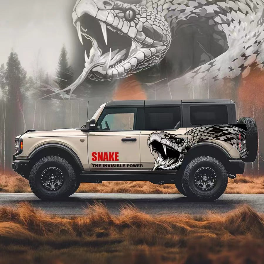 Viper Snake SUV Decal Wrap for Jeep Wrangler – Aggressive Predator Off-Road Side Graphics