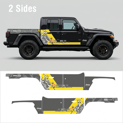 Yellow Accent Sport Car Decal for Jeep Gladiator | Performance Vinyl Wrap