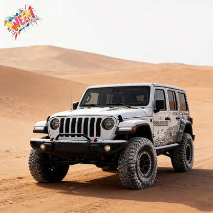 Geometric Triangle SUV Decal for Jeep Wrangler | Abstract Shatter Off-Road Side Wrap