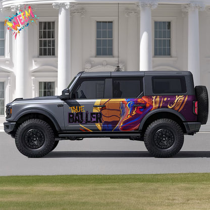 Colorful Abstract Art Car Decal for Ford Bronco | Modern Graphic Vinyl Wrap