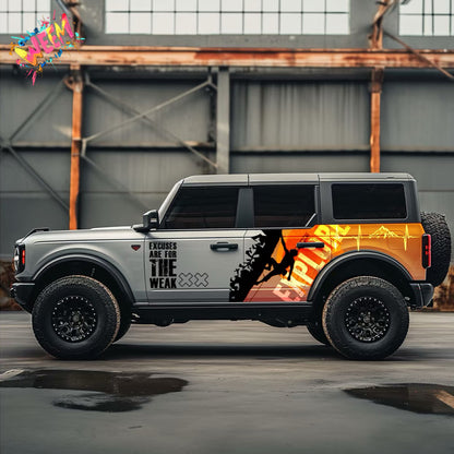 Mountain Climber SUV Decal | Adventure Gradient Side Wrap Graphic