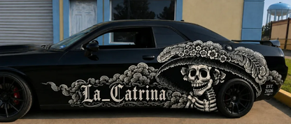 La Catrina Gothic Skull Side Graphics Kit