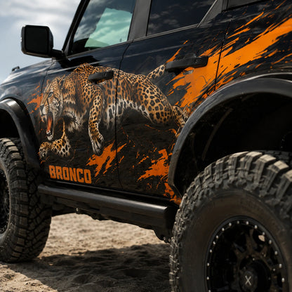 Leopard Streak SUV Decal | Dynamic Animal Side Graphic Kit