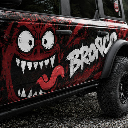 Graffiti Monster Car Decal for Ford Bronco | Comic Style Street Art Vinyl Wrap