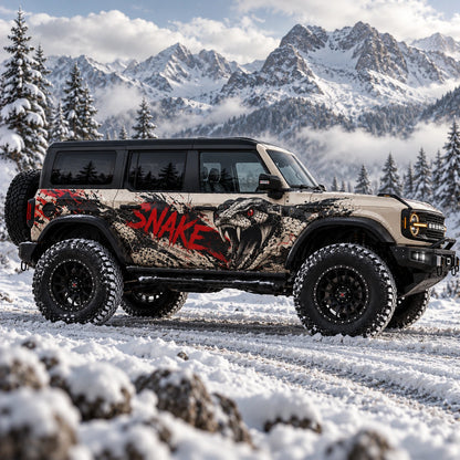 Viper Snake SUV Decal Wrap for Jeep Wrangler | Aggressive Predator Off-Road Side Graphics