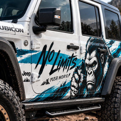 Monkey Stripe SUV Decal for Wrangler | Minimal Animal Side Graphic Wrap