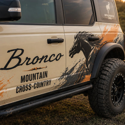 Wild Horse SUV Decal | Running Stallion Side Wrap Graphic