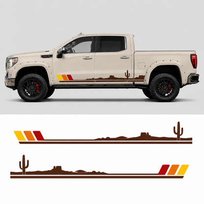 Desert Horizon Truck Decal for GMC Sierra 1500 | Southwest Landscape Side Vinyl Wrap