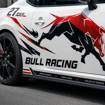 Bull Racing Car Decal for Sport Coupe | Performance Red Bull Style Vinyl