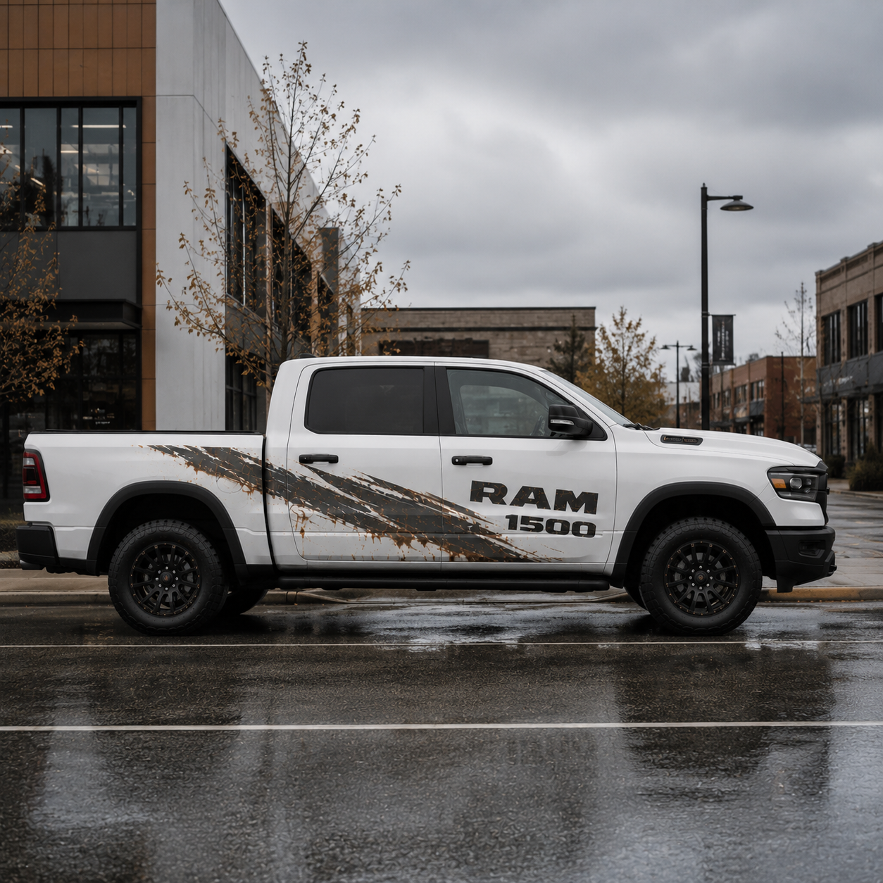 Ram 1500 off-road truck decal – side profile view