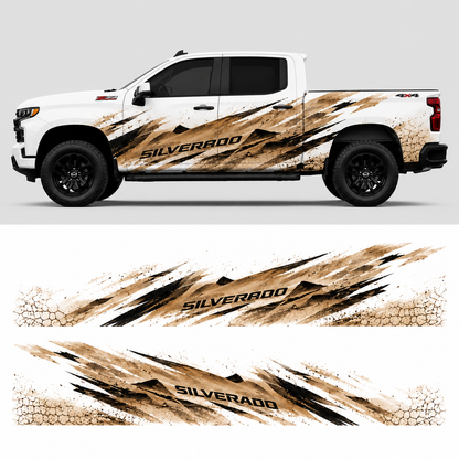 Desert Terrain Truck Decal | Rugged Off-Road Vinyl Wrap