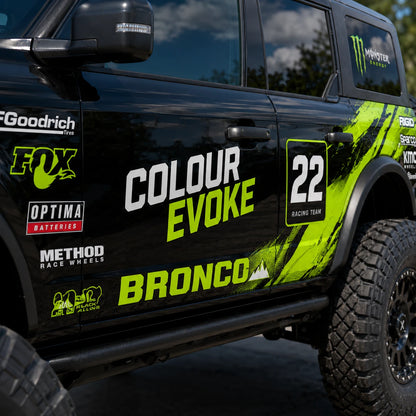 Neon Green Racing Stripe SUV Decal | Performance Side Graphic Kit