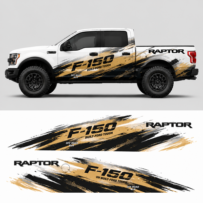 Desert Dust Truck Decal for Ford F-150 | Off-Road Racing Side Vinyl Wrap
