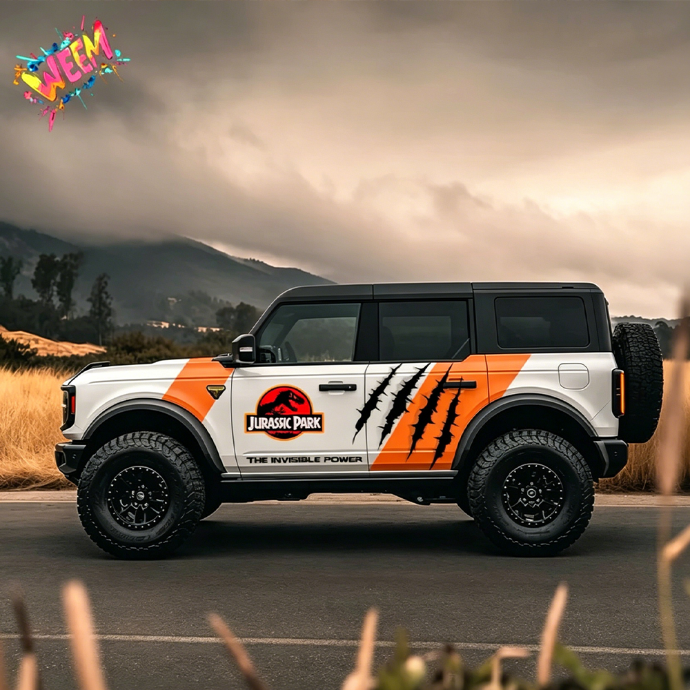 Claw Stripe Car Decal for Ford Bronco | Retro Scratch Vinyl Wrap