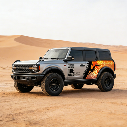 Mountain Climber SUV Decal | Adventure Gradient Side Wrap Graphic