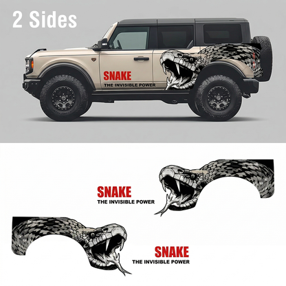Viper Snake SUV Decal Wrap for Jeep Wrangler | Aggressive Predator Off-Road Side Graphics
