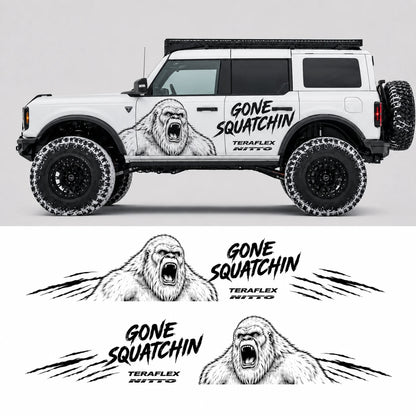 Arctic Wolf SUV Decal Wrap for Jeep Wrangler | Roaring Predator Off-Road Side Graphics