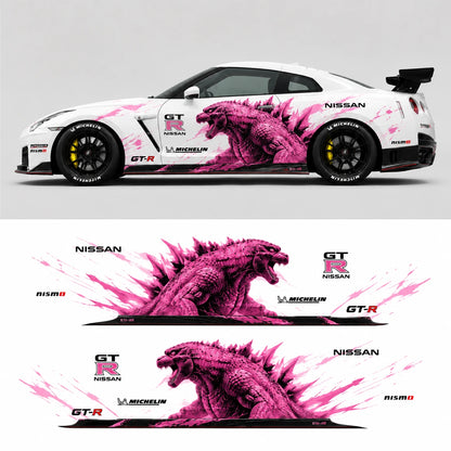 Kaiju Monster Car Decal for Nissan GT-R | Anime Godzilla Style Racing Wrap