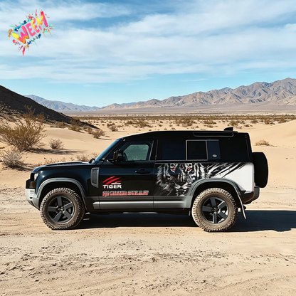 Bold Tiger Head SUV Decal for Bronco | Aggressive Animal Side Graphic Wrap