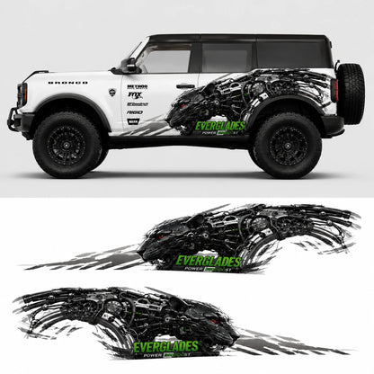 Cyber Panther SUV Decal | Futuristic Mech Animal Side Graphic Kit