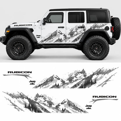 Geometric Triangle SUV Decal for Jeep Wrangler | Abstract Shatter Off-Road Side Wrap