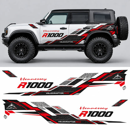 R1000 Performance Stripe SUV Decal for Bronco | Racing Style Side Graphic Wrap