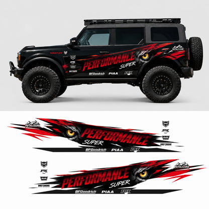 Racing Stripe SUV Decal | Performance Side Graphic Kit