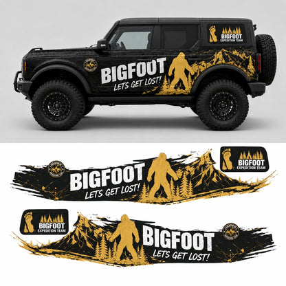 Bigfoot Forest Car Decal for Ford Bronco | Myth Creature Vinyl Wrap