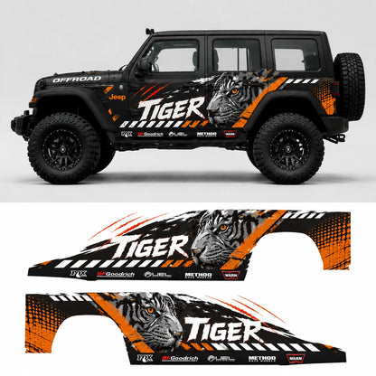 Diagonal Off-Road Stripe SUV Decal for Jeep Wrangler | Graphic Overland Side Vinyl Wrap