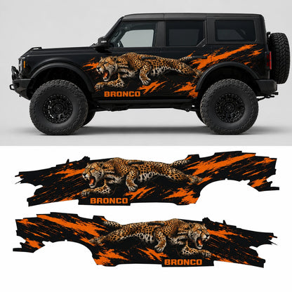 Leopard Streak SUV Decal | Dynamic Animal Side Graphic Kit