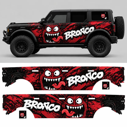 Graffiti Monster Car Decal for Ford Bronco | Comic Style Street Art Vinyl Wrap