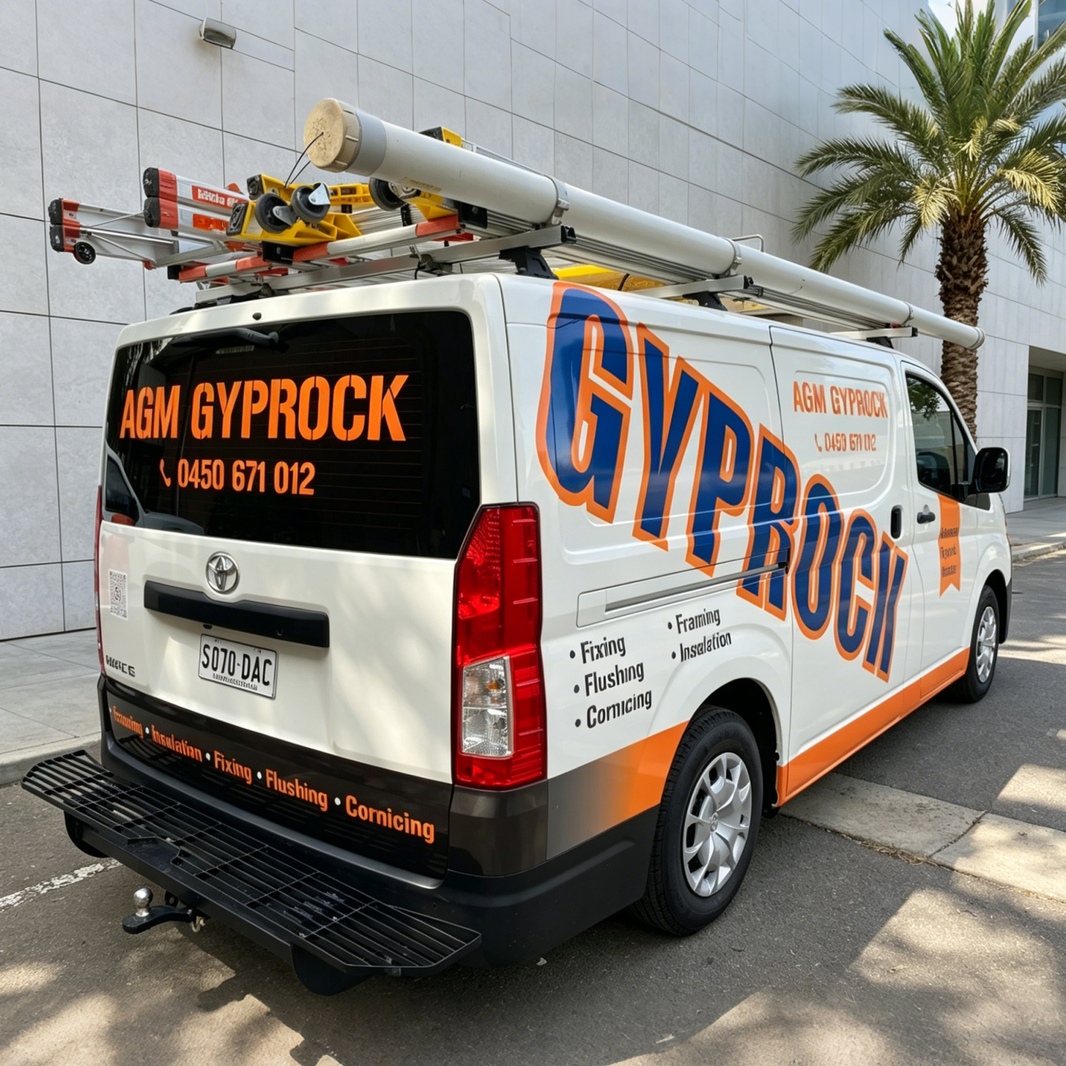 Commercial Van Wrap Decal for Gyprock Services | Business Branding Vinyl Graphics