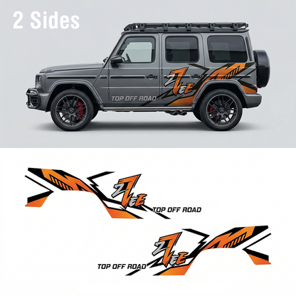 Z-Line Racing SUV Decal | Angular Stripe Off-Road Side Vinyl Wrap for Jeep & Bronco