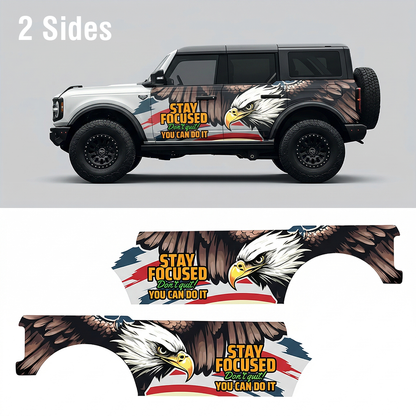 Eagle Motivational SUV Decal | Bold Off-Road Side Vinyl Wrap