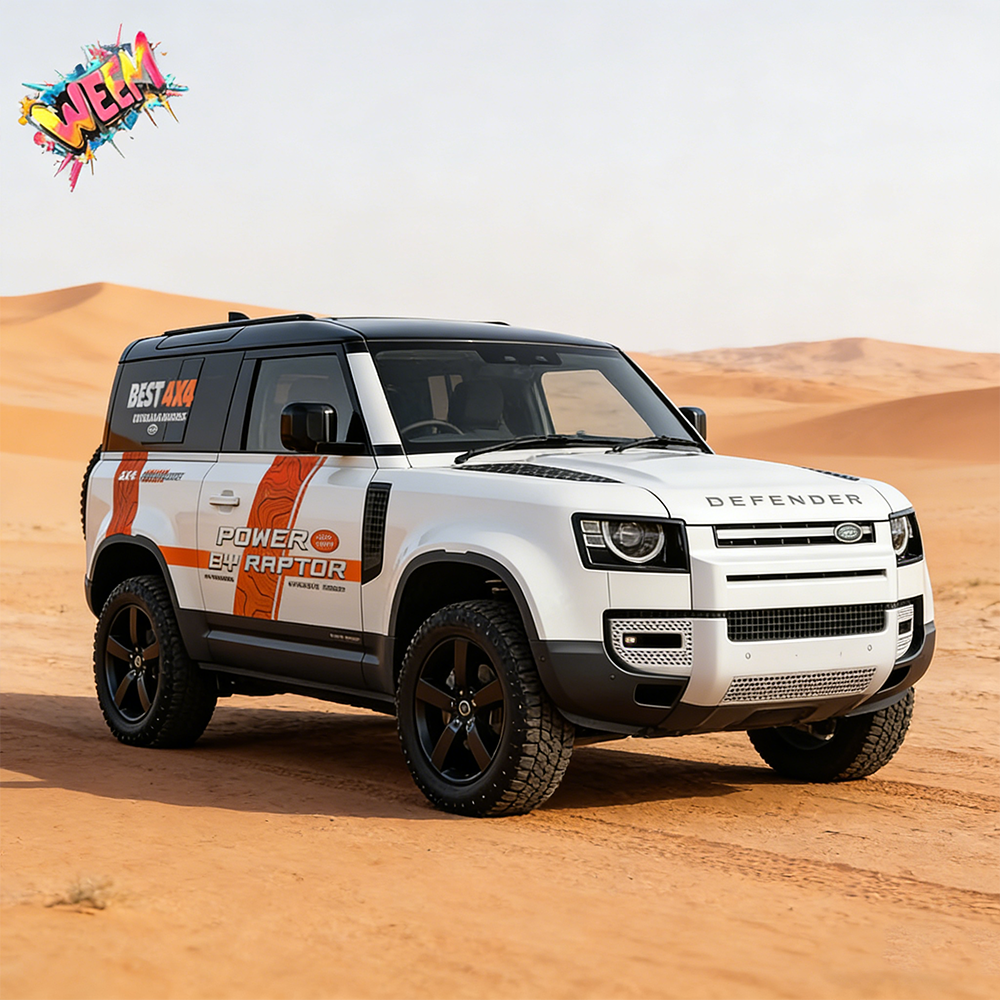 Orange Stripe Off-Road SUV Decal | Topographic Adventure Side Wrap Graphic