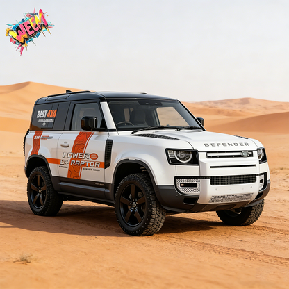 Orange Stripe Off-Road SUV Decal | Topographic Adventure Side Wrap Graphic