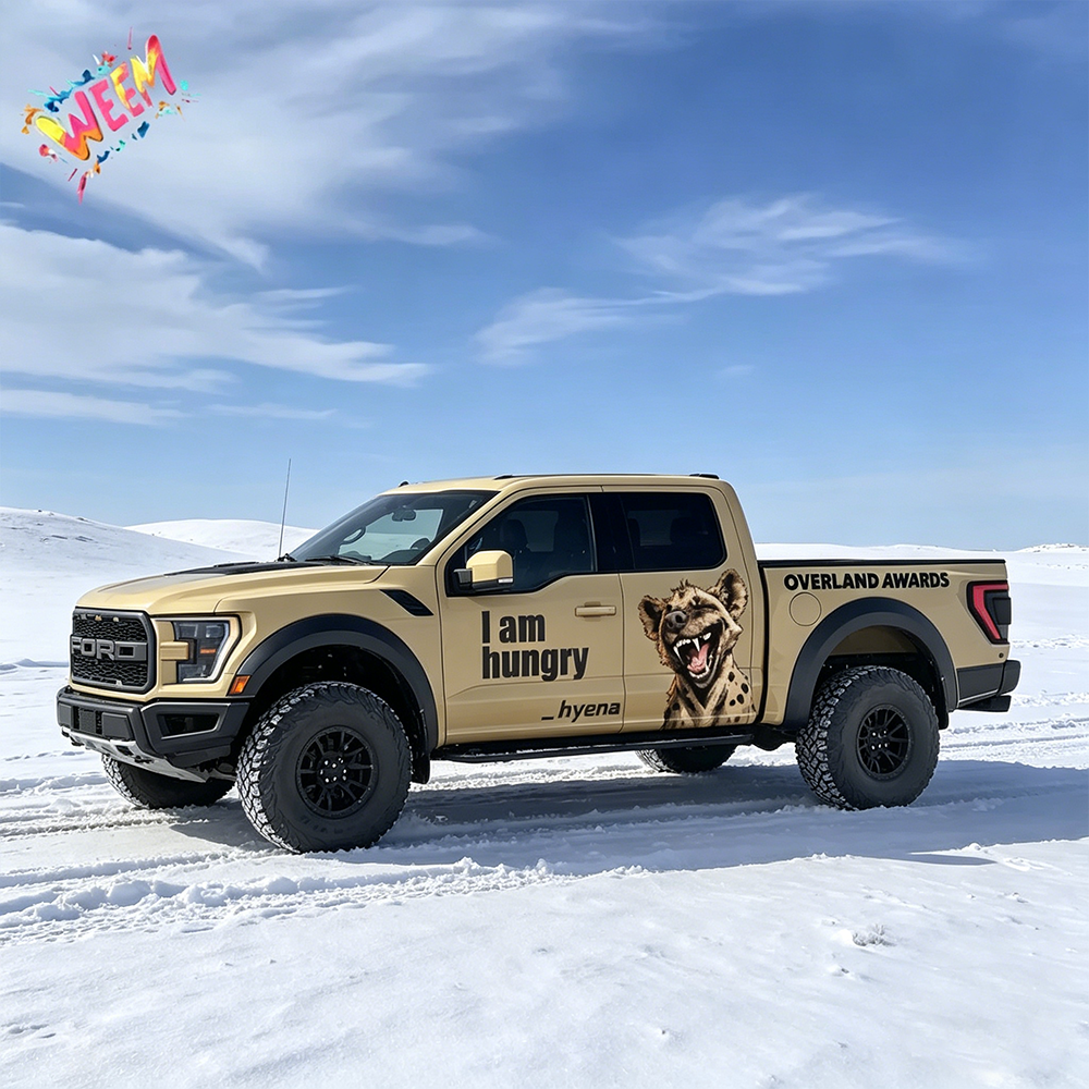 Hyena Graphic Pickup Truck Decal | Safari Off-Road Animal Vinyl Wrap Kit
