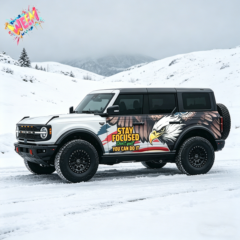 Eagle Motivational SUV Decal | Bold Off-Road Side Vinyl Wrap