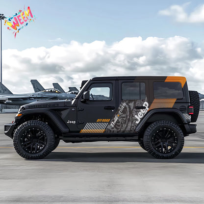 Diagonal Off-Road Stripe SUV Decal for Jeep Wrangler | Graphic Overland Side Vinyl Wrap