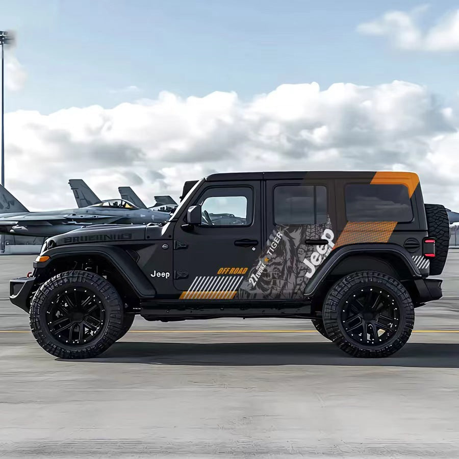 Diagonal Off-Road Stripe SUV Decal for Jeep Wrangler – Graphic Overland Side Vinyl Wrap Design