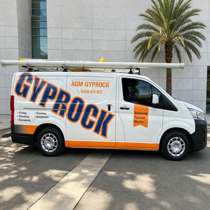Commercial Van Wrap Decal for Gyprock Services | Business Branding Vinyl Graphics