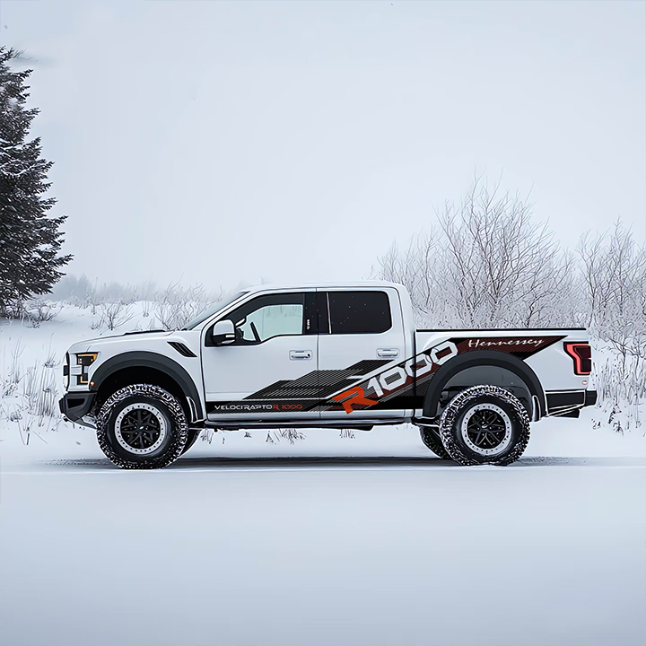Snow Raptor Stripe Truck Decal for Ford Raptor | Winter Performance Vinyl Wrap