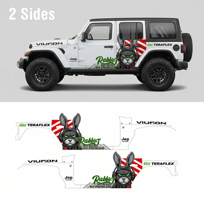 Tactical Rabbit SUV Decal | Off-Road Bunny Head Side Graphic