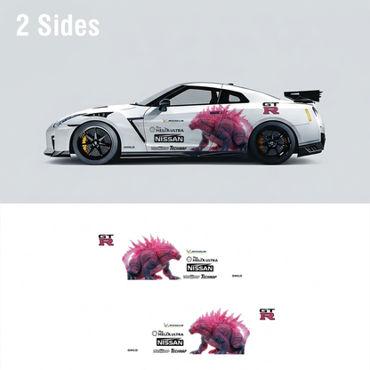 Kaiju Monster Car Decal for Nissan GT-R | Anime Godzilla Style Racing Wrap