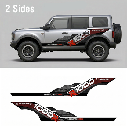 R1000 Performance Stripe SUV Decal for Bronco | Racing Style Side Graphic Wrap