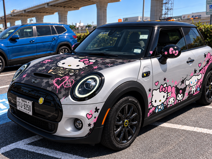 2021 Mini Cooper SE and anything Hello Kitty and Friends related