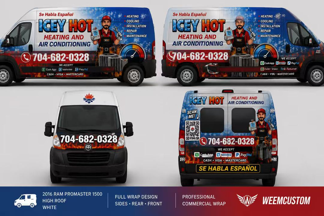 2016 RAM ProMaster 1500 High Roof Custom Business Wrap | Professional Fleet Vehicle Decals