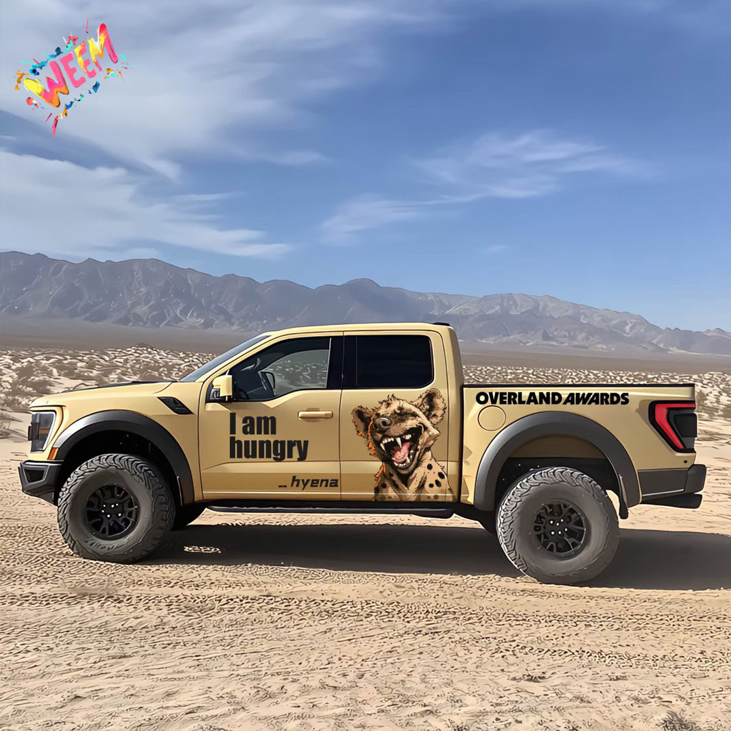 Hyena Graphic Pickup Truck Decal | Safari Off-Road Animal Vinyl Wrap Kit