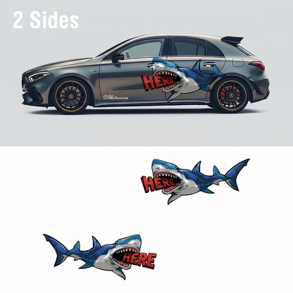 Shark Attack Car Decal for Sport Sedan | Street Racing Vinyl Wrap