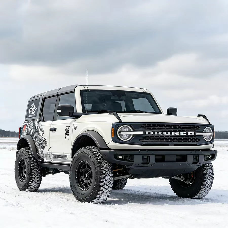 Oriental Chinese Dragon Side Graphic Wrap Applied on Bronco SUV – Dragon Decal View